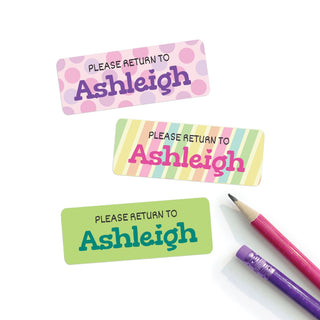 Back to School for Girl Weather Resistant Labels - Set of 60