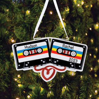 Cassette Tape Couple Personalized Ornament