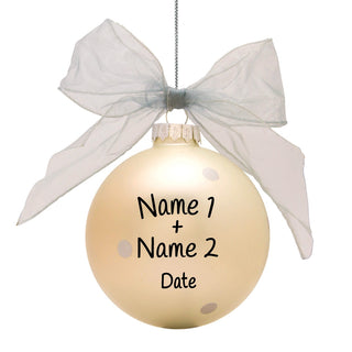 She Said Yes Engagement Personalized Glass Ball Ornament