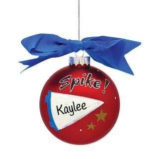 Volleyball Personalized Glass Ball Ornament