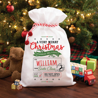 Christmas Express Delivery 18x27 Personalized Santa Sack