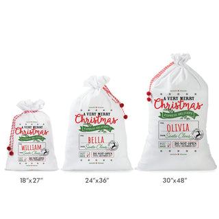 Christmas Express Delivery 18x27 Personalized Santa Sack