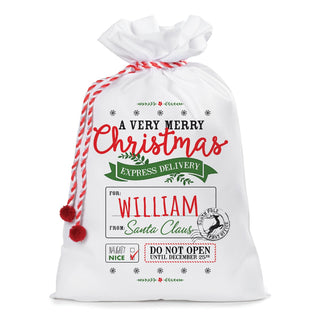 Christmas Express Delivery 30x48 Personalized Santa Sack