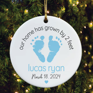 Blue Footprint baby Ornament