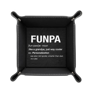 Funpa Definition Personalized Black Leatherette Catch All