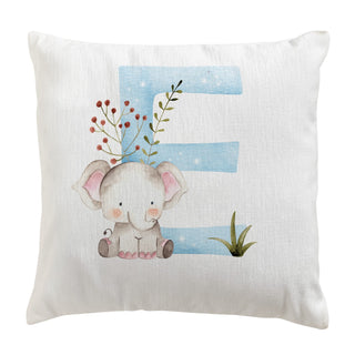 Baby Boy Animal Initial Personalized 14" Throw Pillow