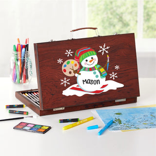 Snowman Artist Personalized Art Kit personalized with name gift for child, grandchild 