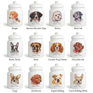 Dog Breeds Personalized Treat Jar