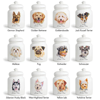 Dog Breeds Personalized Treat Jar