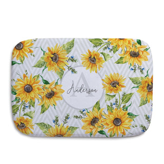 Sunflower Pattern Name & Initial Bathmat