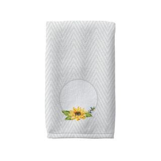 Sunflower Pattern Name & Initial Hand Towel