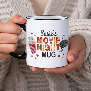 My Movie Night Mug Ceramic Black Handle 11 oz