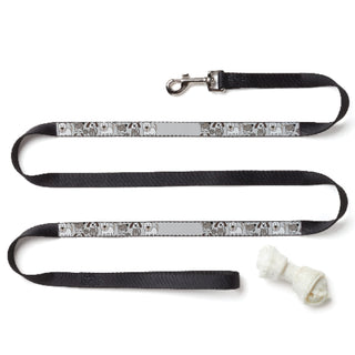 Cute Gray Dog Pattern Pet Leash