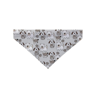 Cute Gray Dog Pattern Pet Bandana