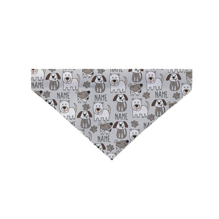 Cute Gray Dog Pattern Pet Bandana