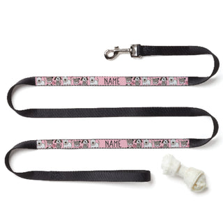 Cute Pink Dog Pattern Pet Leash