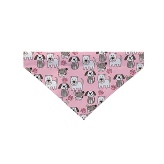 Cute Pink Dog Pattern Pet Bandana