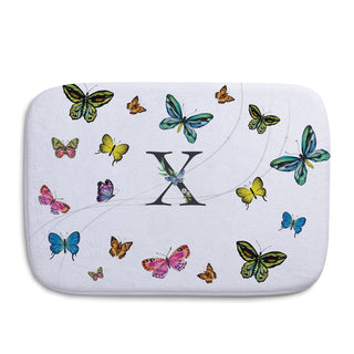 Beautiful Butterflies Bath Mat Name & Initial