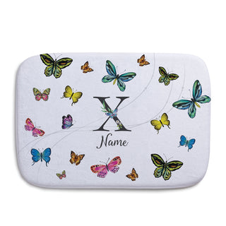 Beautiful Butterflies Bath Mat Name & Initial