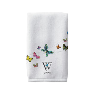 Beautiful Butterflies Hand Towel Name & Initial