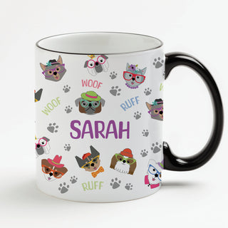 Best Dog Mom Ever Mug with Black Handle and Rim 11oz