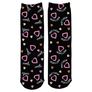 Just Meowied Cat Couple  Adult Crew Socks