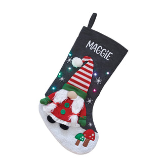 LED Girl Gnome Stocking