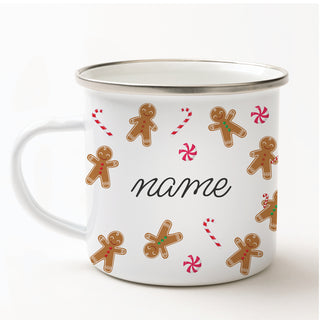 Gingerbread Candy Cane Pattern Camp Mug