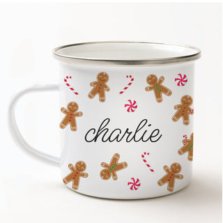 Gingerbread Candy Cane Pattern Camp Mug