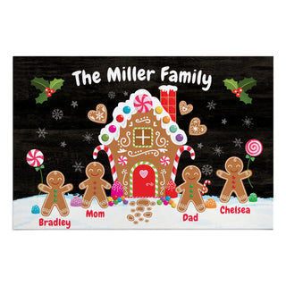 Gingerbread Family Thinner Doormat 18x27