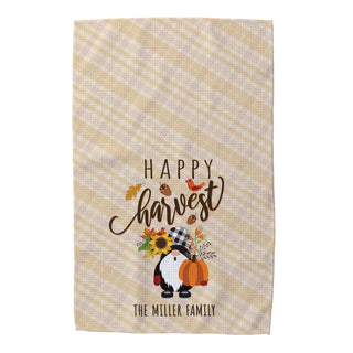 Happy Harvest Gnome Waffle Style Tea Towel