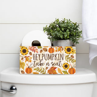 Hey Pumpkin Take A Seat Wood Storage Box