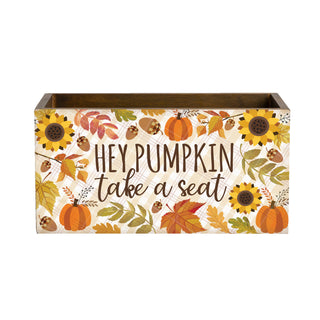 Hey Pumpkin Take A Seat Wood Storage Box