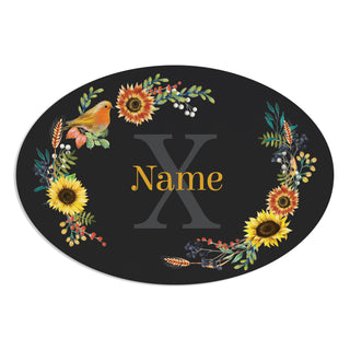 Fall Floral Name & Wreath Door Hanger