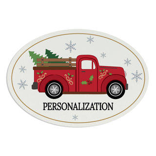 Holiday Red Truck Wreath Door Hanger