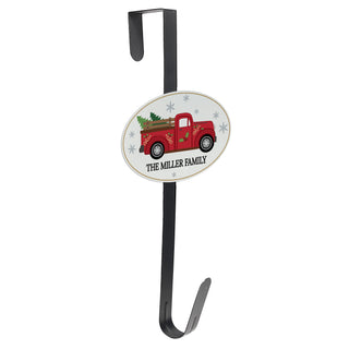 Holiday Red Truck Wreath Door Hanger