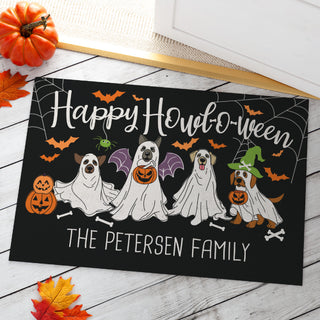 Happy Howl-O-Ween Thin Doormat