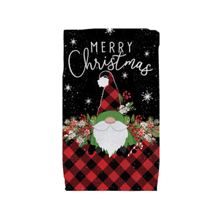 Merry Christmas Buffalo Check Gnome Hand Towel