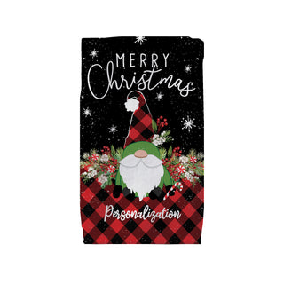 Merry Christmas Buffalo Check Gnome Hand Towel