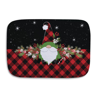 Black & Red Buffalo Check Gnome Bath Mat