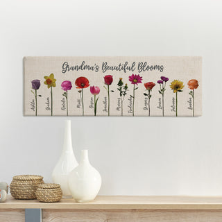 Her Flower Garden 9 x 27 Canvas