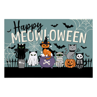 Happy Meowloween Thin Doormat