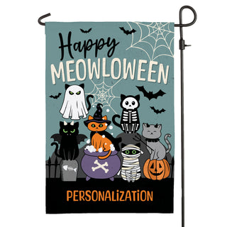 Happy Meowloween Garden Flag