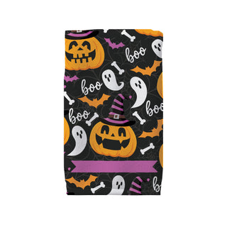 Spooky Fun Halloween Witch Pumpkin Pattern Hand Towel