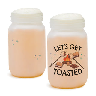 Let's Get Toasted Frosted Mason Jar