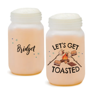 Let's Get Toasted Frosted Mason Jar