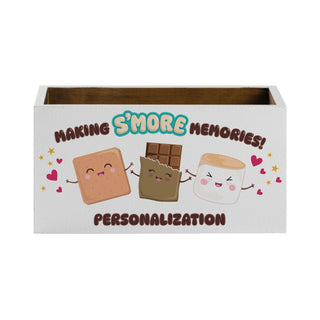 Making S'More Memories White Wood Storage Box 5x10