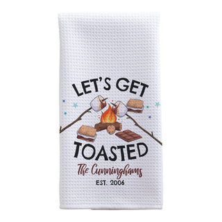 Let's Get Toasted Waffle Tea Towel