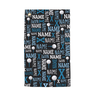 His Name Personalized Golf Towel - Blue