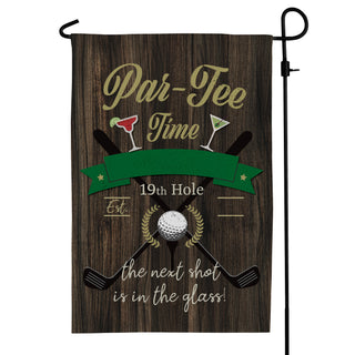 Golfer's Par-Tee Time Personalized Garden Flag